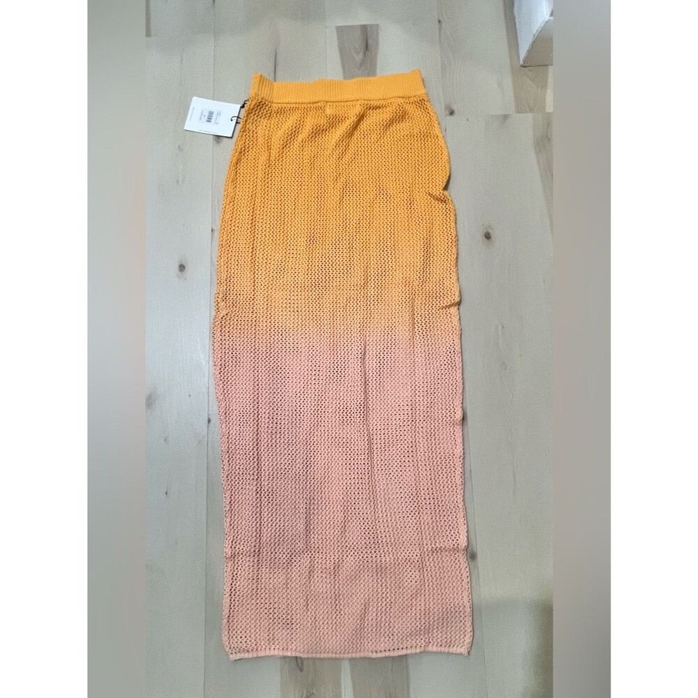 Spiritual Gangster New Women XS Ombré Color Gradient Carmen Crochet Maxi Skirt - Picture 3 of 8